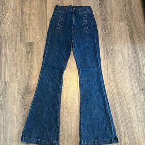 Express Super High Rise Flare Jeans Sz 00S